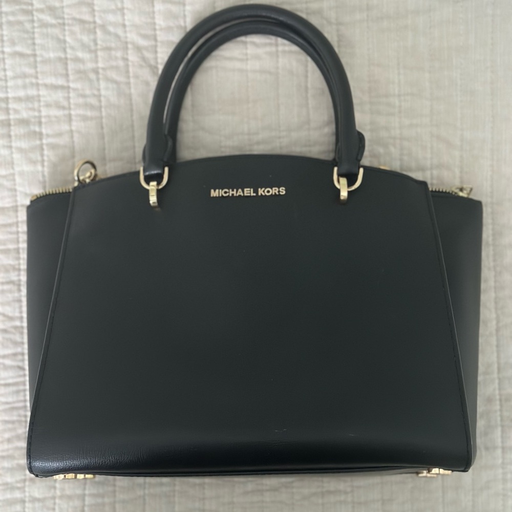 Michael Kors Large Ellis Leather Satchel - Picture 3 of 11